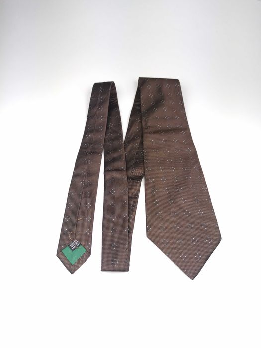 Andrew's Ties jedwabny krawat brązowy bib38