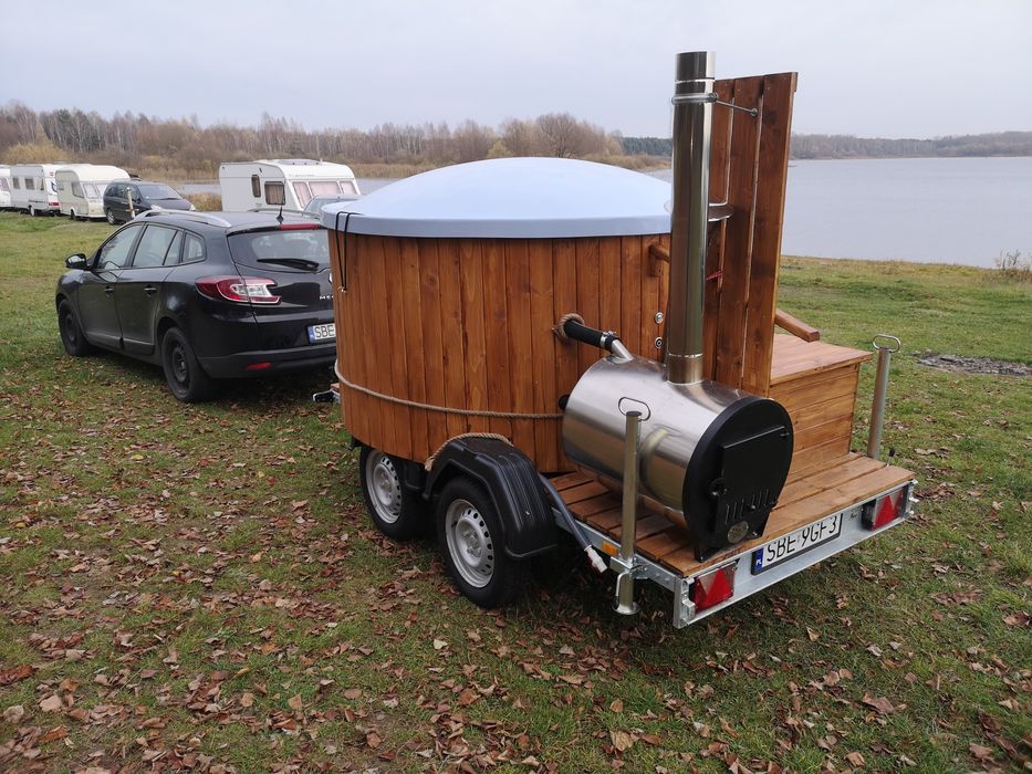 Wynajem mobilnej sauny i  balii  jacuzzi ogrodowej