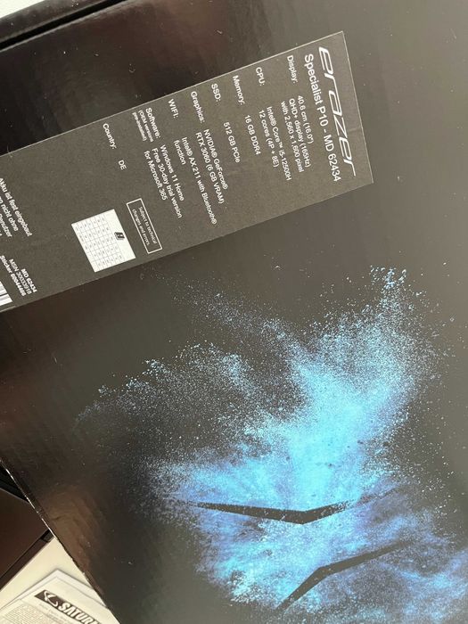 Ігровий ноутбук ERAZER Specialist P10 игровой НОВИЙ! Гарантия + ЧЕК !!