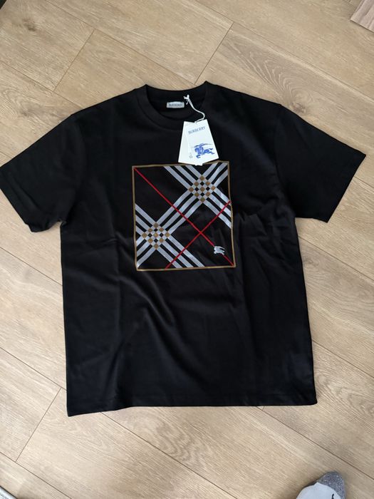 Męska czarna koszulka t-shirt Burberry XL