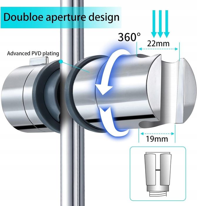 Bateria prysznicowa Joyoldelf SILVER srebrny