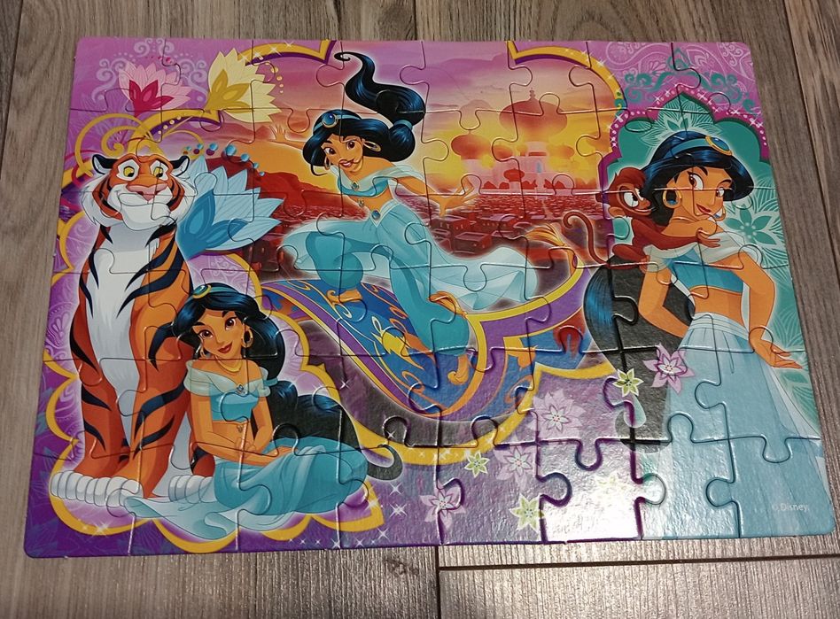 Puzzle księżniczki Disney 4w1 kolorowanka
