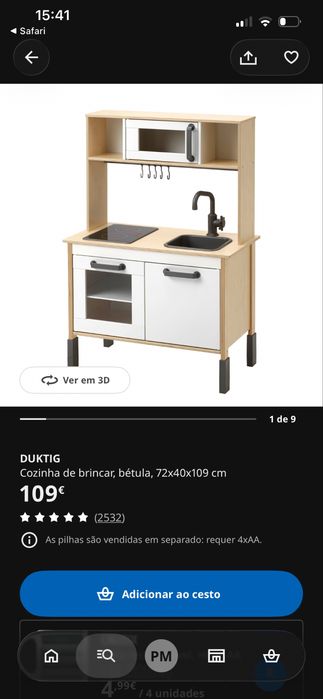 Cozinha de madeira de brincar ikea