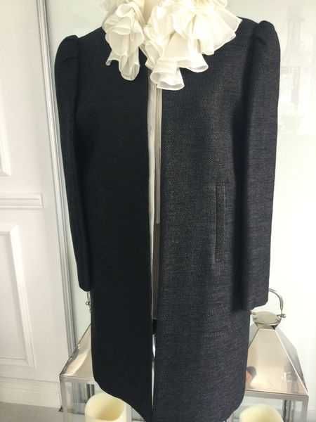Zara Płaszcz  elegancki Trend Hit Czarny