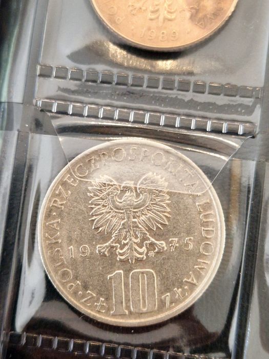 Moneta 10 złotych PRL z 1975 Boleslaw Prus ze znakiem mennicy