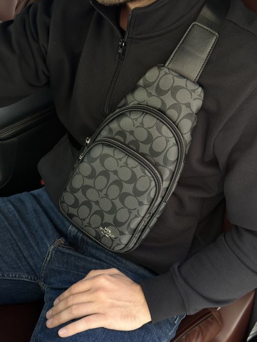 Мужская сумка Coach чоловіча сумка слінг месенджер барсетка клатч