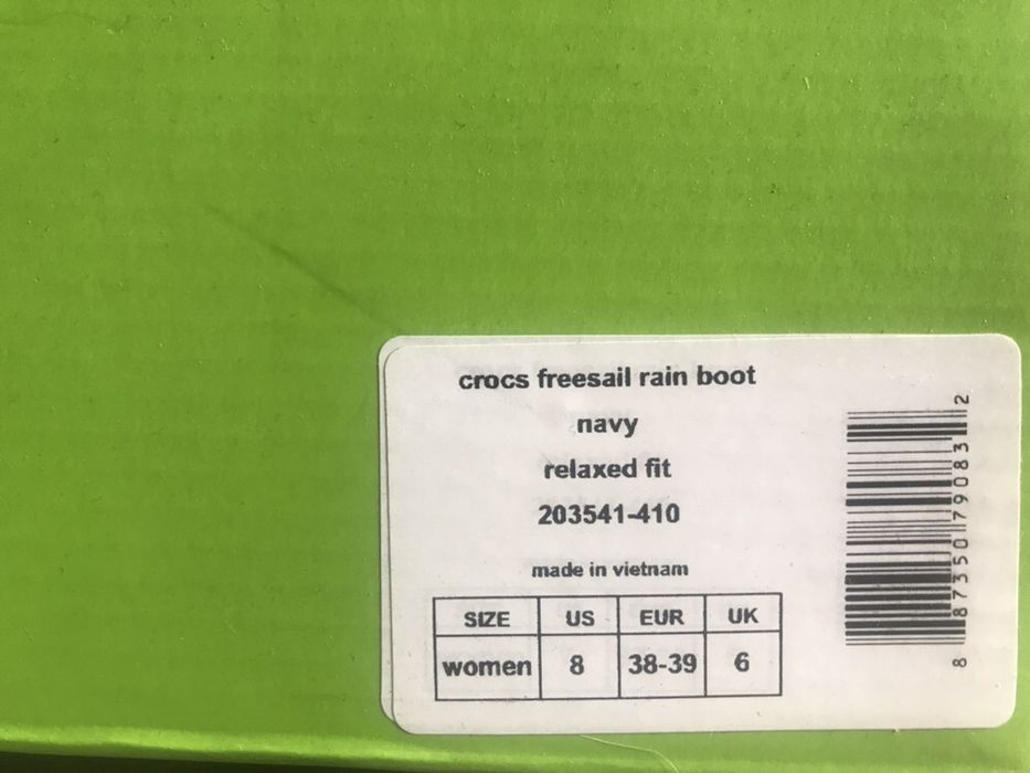 Crocs високі гумові чоботи (W8), р.38-39, оригінал 100%, нові