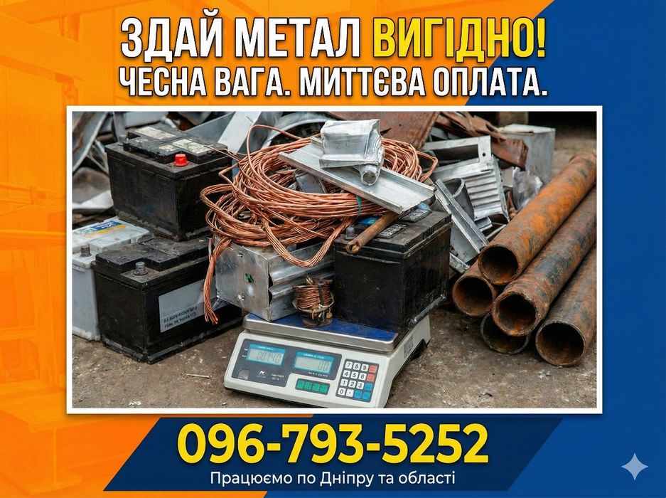 Вивіз із дому! Прием металлолома, металобрухт, метал дорого