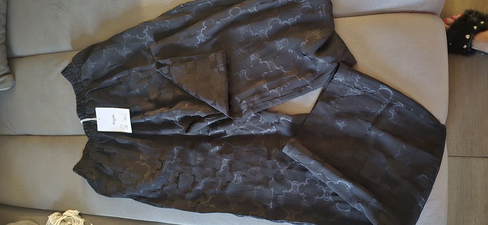 Spodnie satynowe Celine