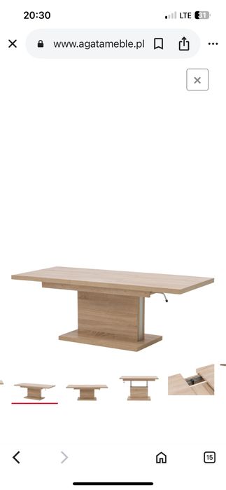 Ławostół rozkładany dąb sonoma