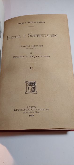 Historia e Sentimentalismo - Camillo Castello Branco (1903)