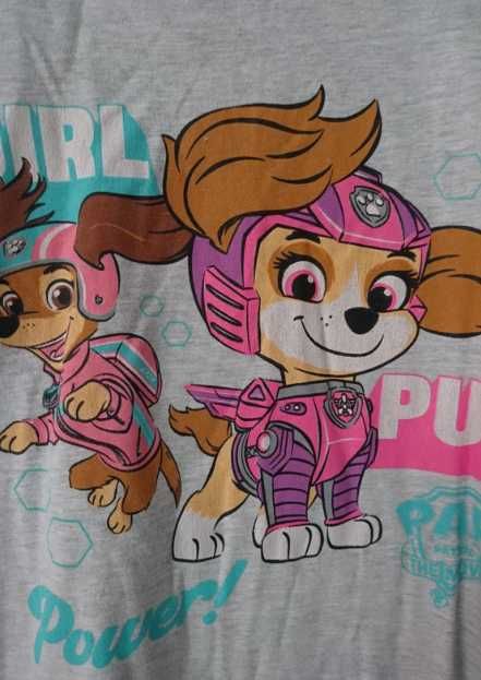Szara bluzka na długi rękaw Psi Patrol, r 122/128