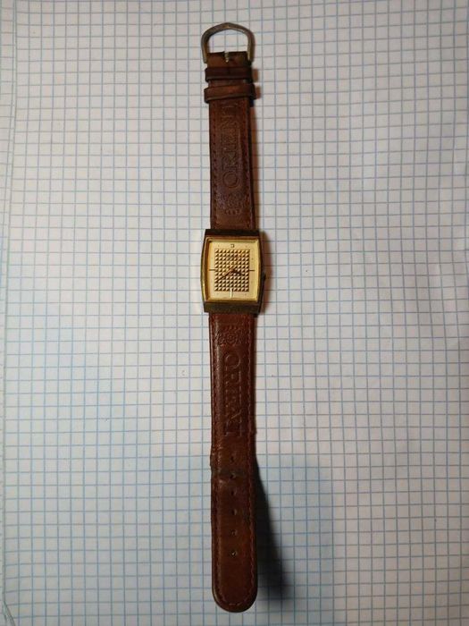 Вінтажний рідкісний японський чоловічий годинник Orient Quartz