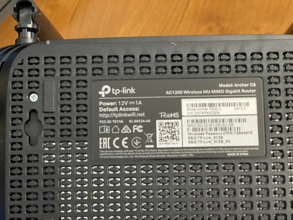 Router TP-LINK Archer C6 AC1200 Dual Band