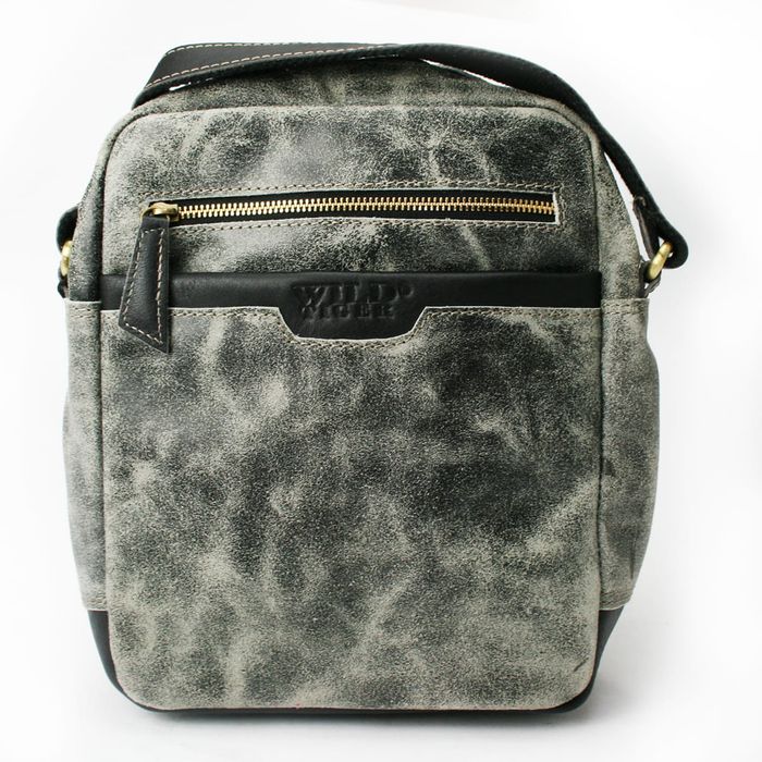 Torba męska przecierana na ramię Wild Tiger - czarna