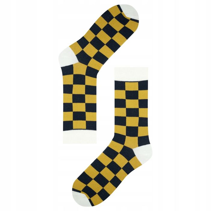 Skarpetki w kratę SKARPETY 1 para Krem-Krem rozmiar 36-44