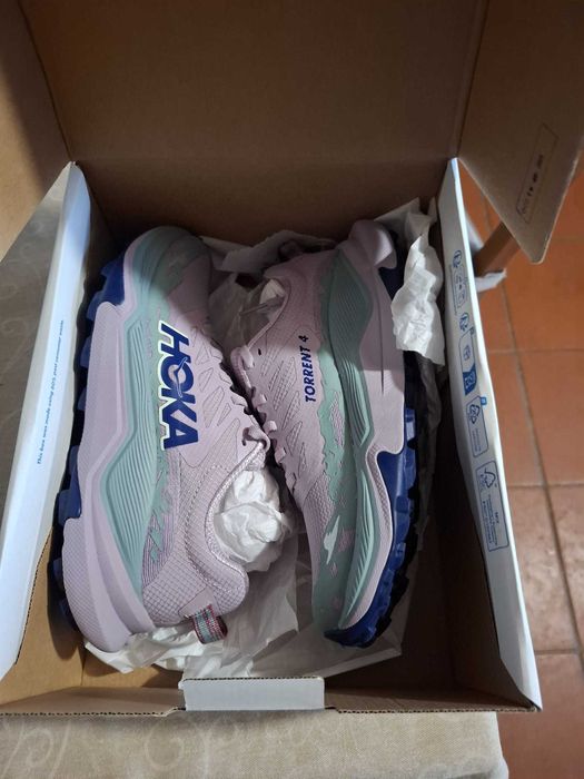Sapatilhas HOKA Torrent 4 rosa verde lilás mulher