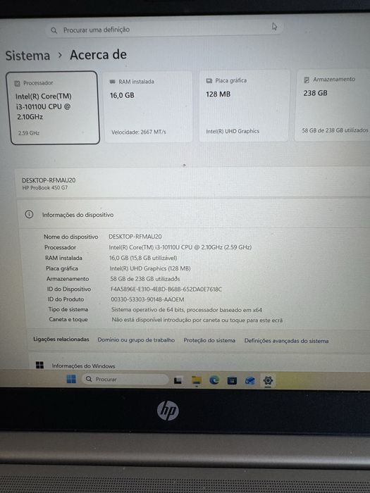 HP Probook 450 G7 - Cinza/Prata
