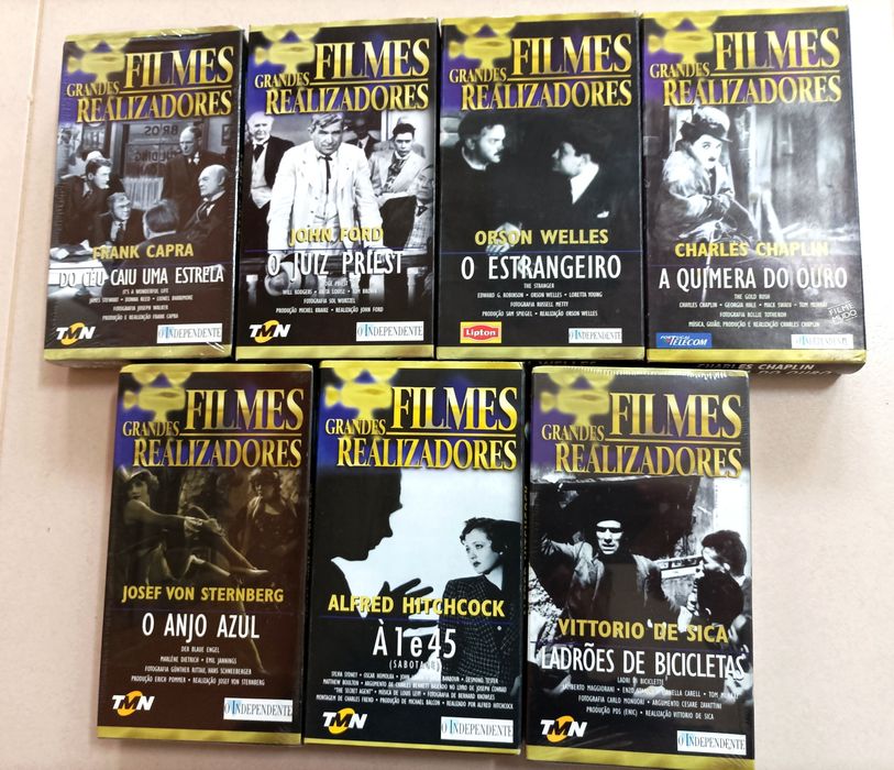 Lote de 7 Filmes em VHS - Coleção Grandes Realizadores