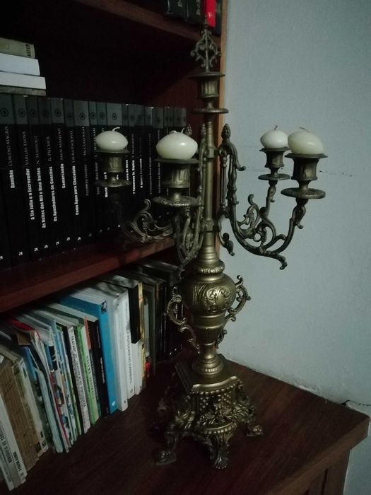 Par de Candelabros antigos com 5 velas