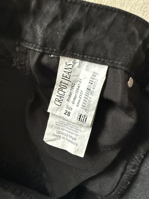 Жіночі чорні джинси кльош CRACPOT JEANS розмір 28  S-М  високa посадка Туреччина