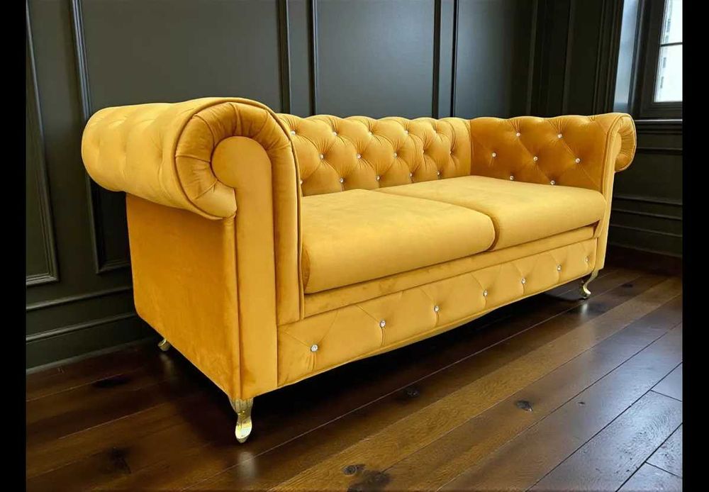 Pikowana sofa 2 osobowa Chesterfield Prima