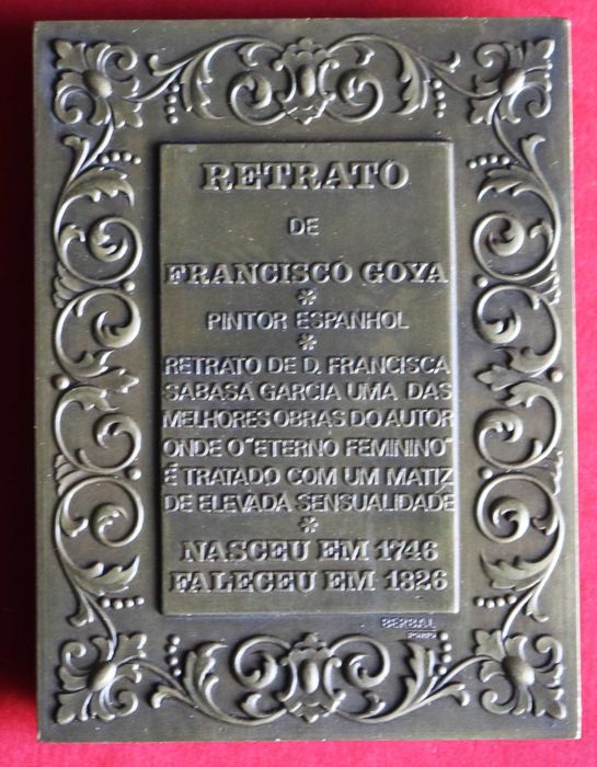 Retrato de Francisca Sabasa de Goya medalha de Baltazar