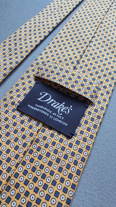 krawat jedwabny DRAKE'S