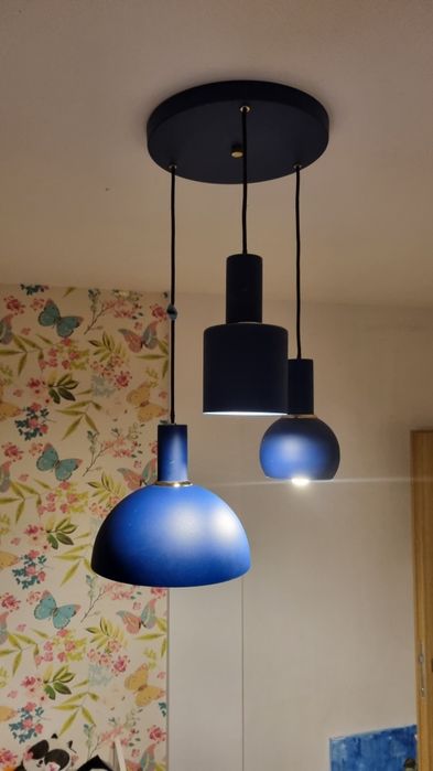 Lampa Argon niebieska sufitowa