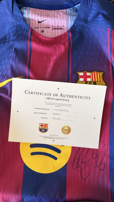 Camisola Raphinha Barcelona ver Jogador DRI-FIT Autografada nova