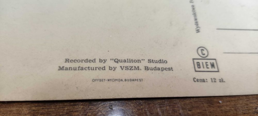 płyta winylowa budapeszt