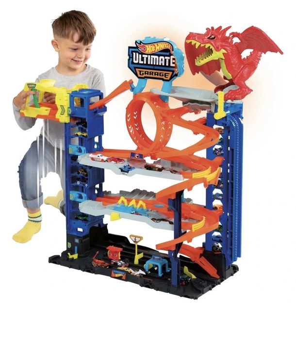Hot Wheels City Атака дракона Легендарний гараж з драконом дракон garage. Мега гараж