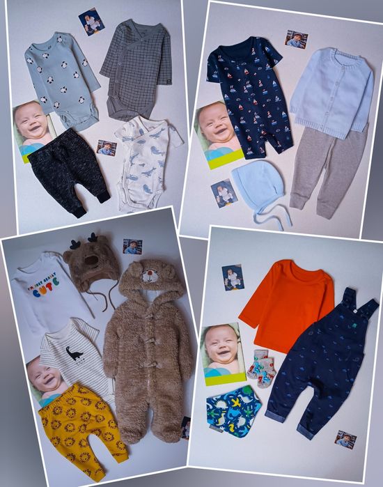 Пакет 0-6 міс. для хлопчика мальчика боді чоловічки в пологовий