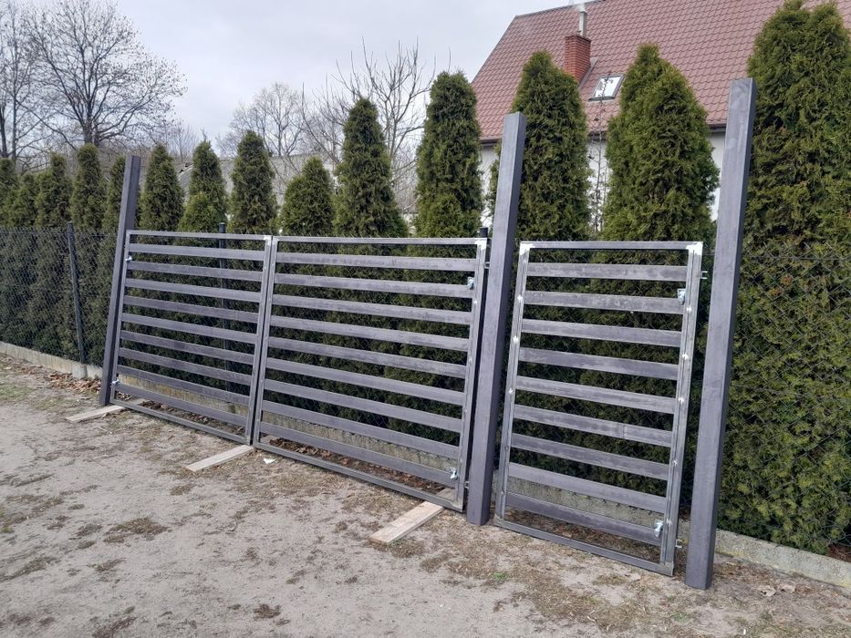 Brama 5M OD RĘKI 2x2,5m H 162  Grafit 7016 Kompletna