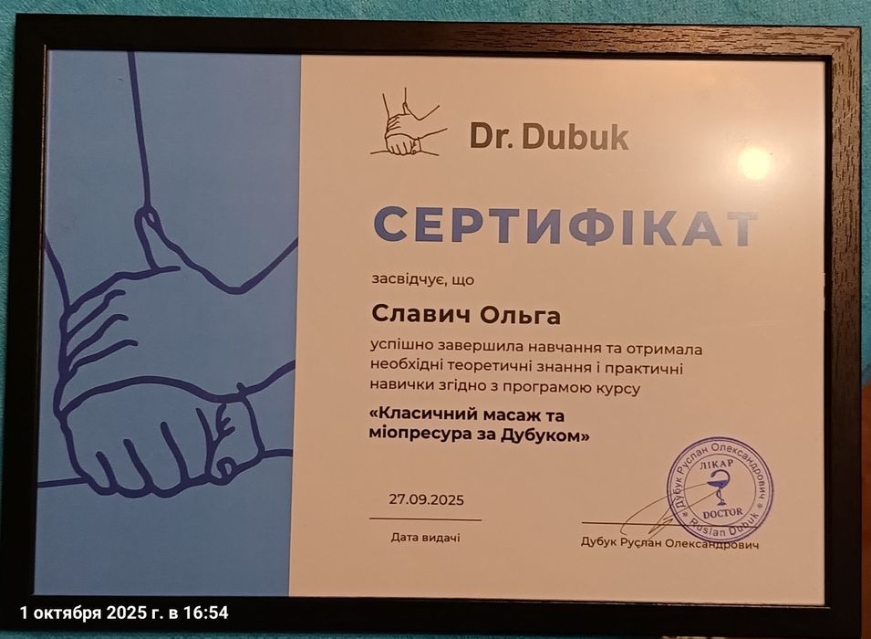 Міопресура за Дубуком. Покров