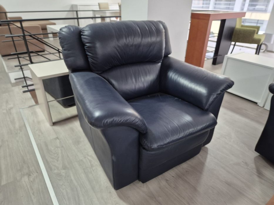 Sofas pele natural azul