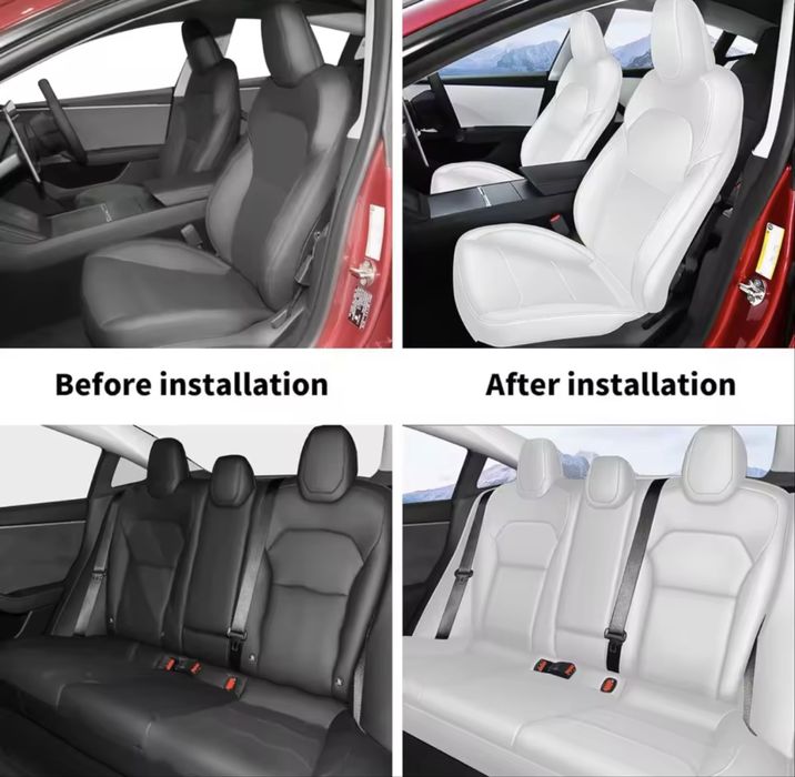 Capas Brancas Bancos Tesla Model 3 Highland 2024+