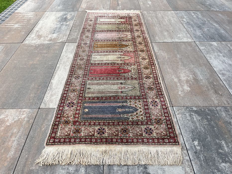 Cudny ręcznie tkany wełniany chodnik Kayseri 84x228cm