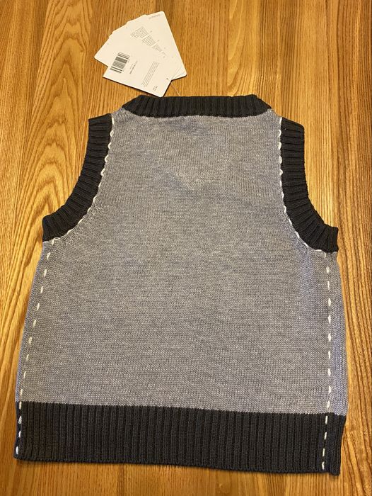 Kamizelka dzianinowa bezrękawnik 104 cm Mariquita nowy szary