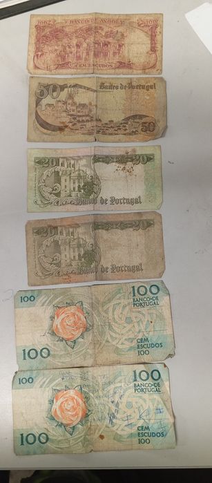 Notas antigas de escudos português
