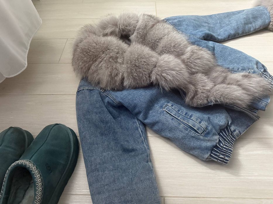 Стильна куртка для дівчат ,  мода тренд , розмір М-Л , Джинс, Ugg 39р
