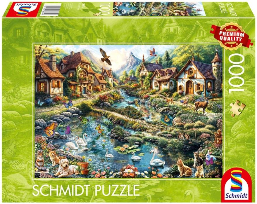 Puzzle PQ 1000 Wioska na skraju lasu pudełko,275x60 mm