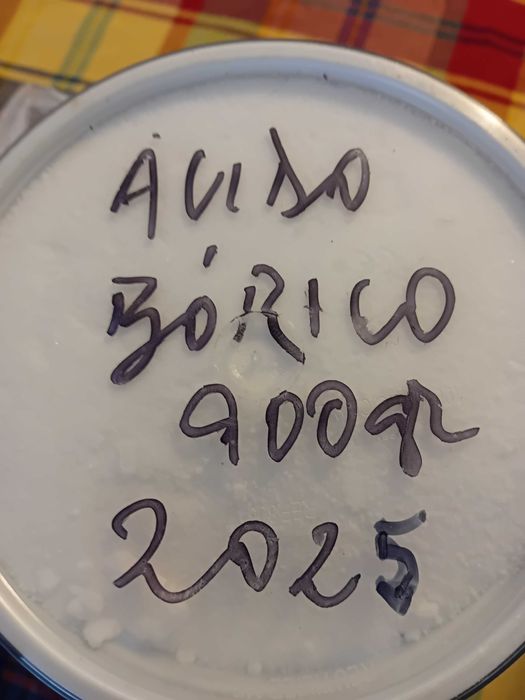 Ácido bórico, H3Bo3, Pureza 99%, Ph5,1 .