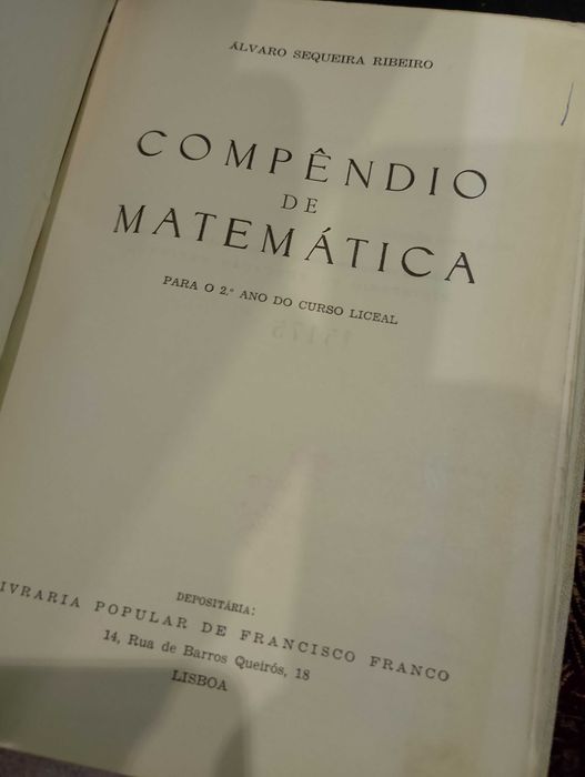 Compêndio de Matemática - Álvaro Sequeira Ribeiro (2ª edição)