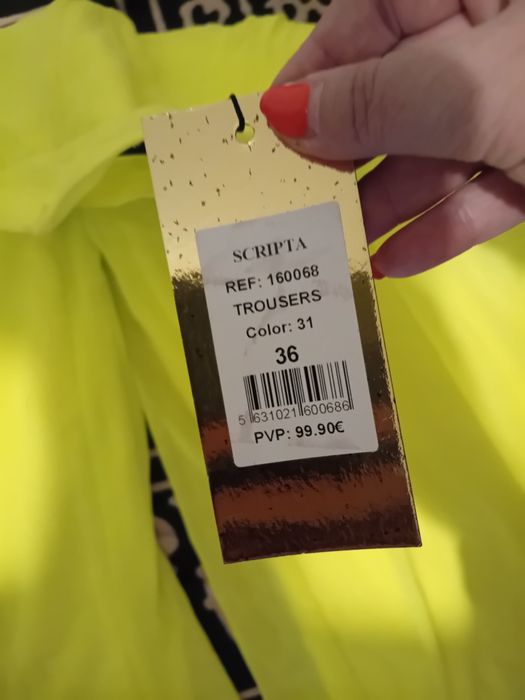 Pantalona verde fluorescente