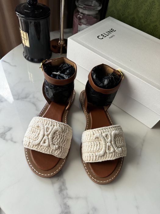 Sandały Celine brown leather