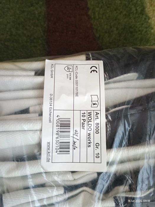 Rękawice robocze w rozm 10, 18sztuk