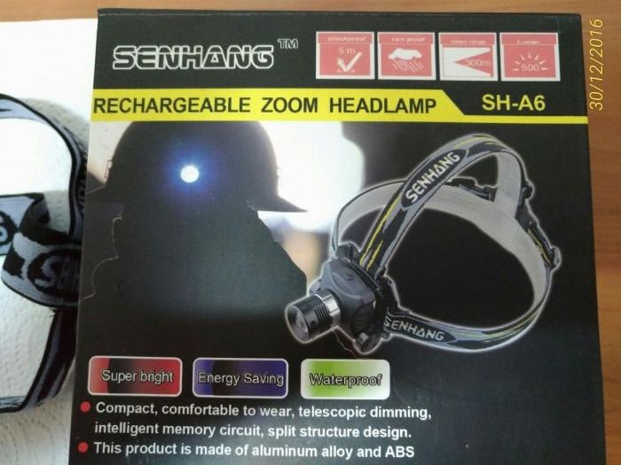 Lanterna led cree de 5w 1200lm para cabeça