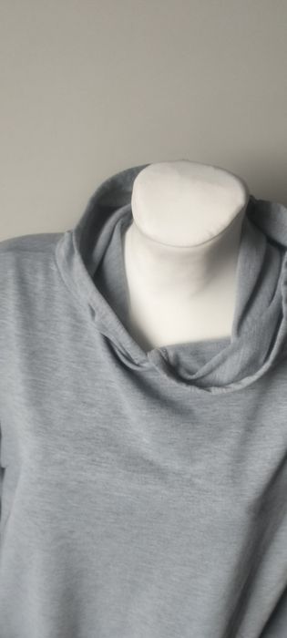 Damska szara bluza zamek napisy xl
