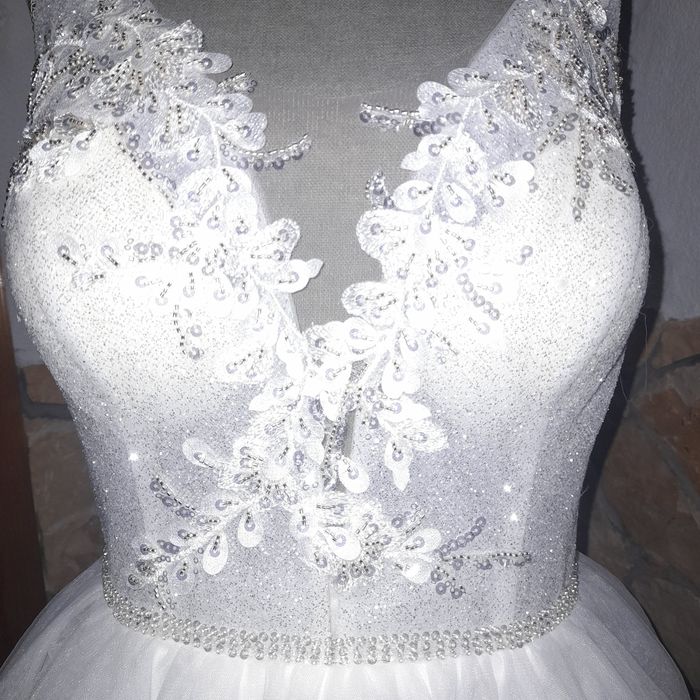 Vestido noiva c/saiote e poncho